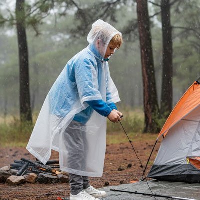 Poncho pluie | Ultra - compact pour enfants - Rando Expert