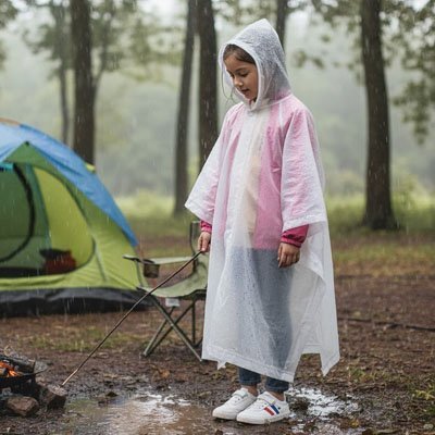 Poncho pluie | Ultra - compact pour enfants - Rando Expert