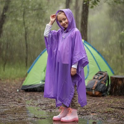 Poncho pluie | Ultra - compact pour enfants - Rando Expert